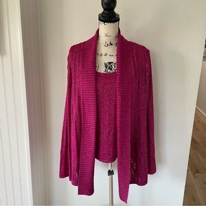 St. John 2pcs set cardigan sweater and top